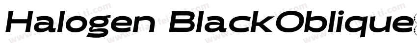 Halogen BlackOblique字体下载字体转换